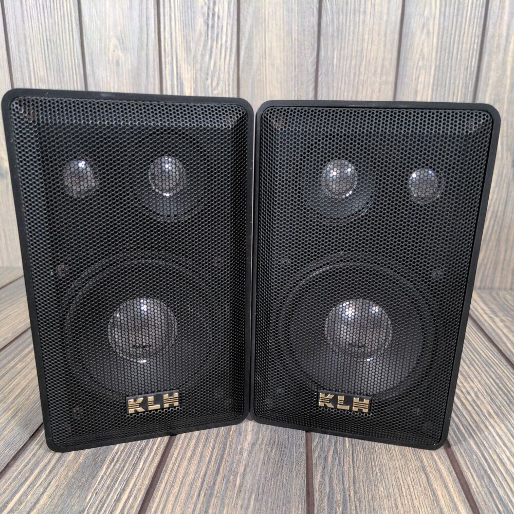 KLH Linear Dynamics 403 Bookshelf Wall Mount Stereo Speakers 40 Watt Set‎ of 2